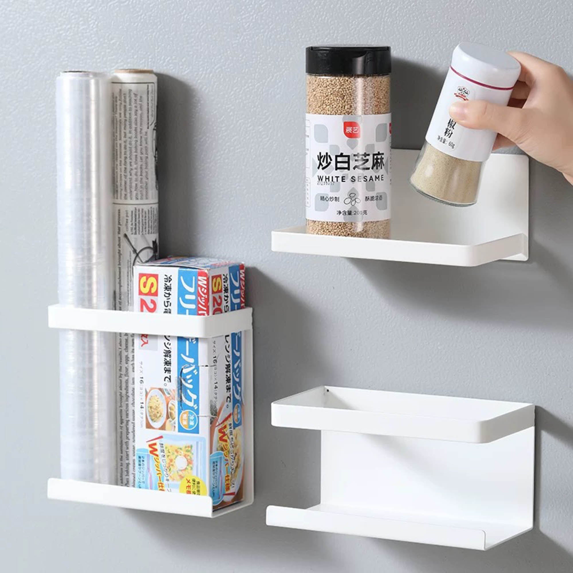 Magnetic Kitchen Storage System (Racks, Rods, Holders, & Hooks)