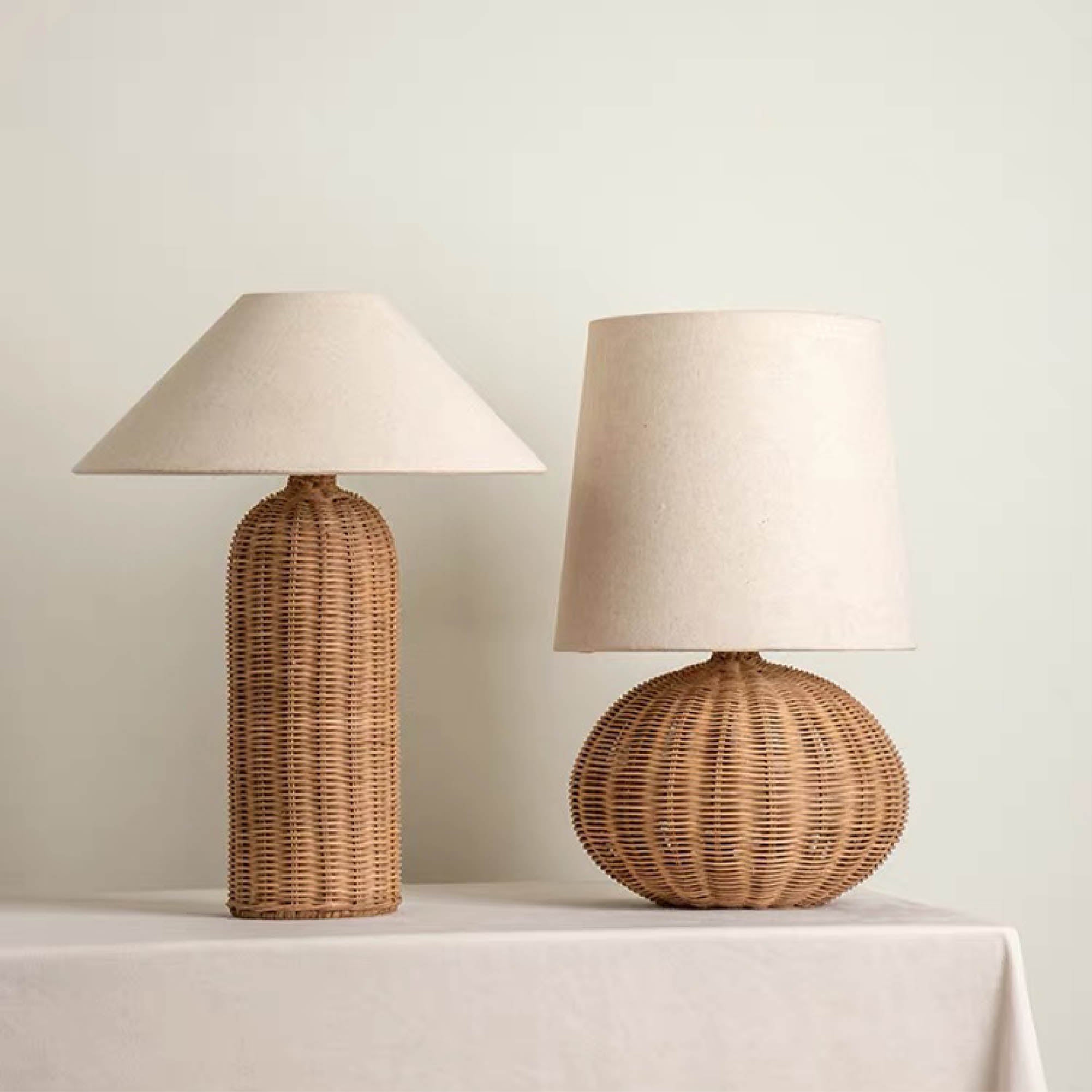 REIDI Oval Rattan Table Lamp