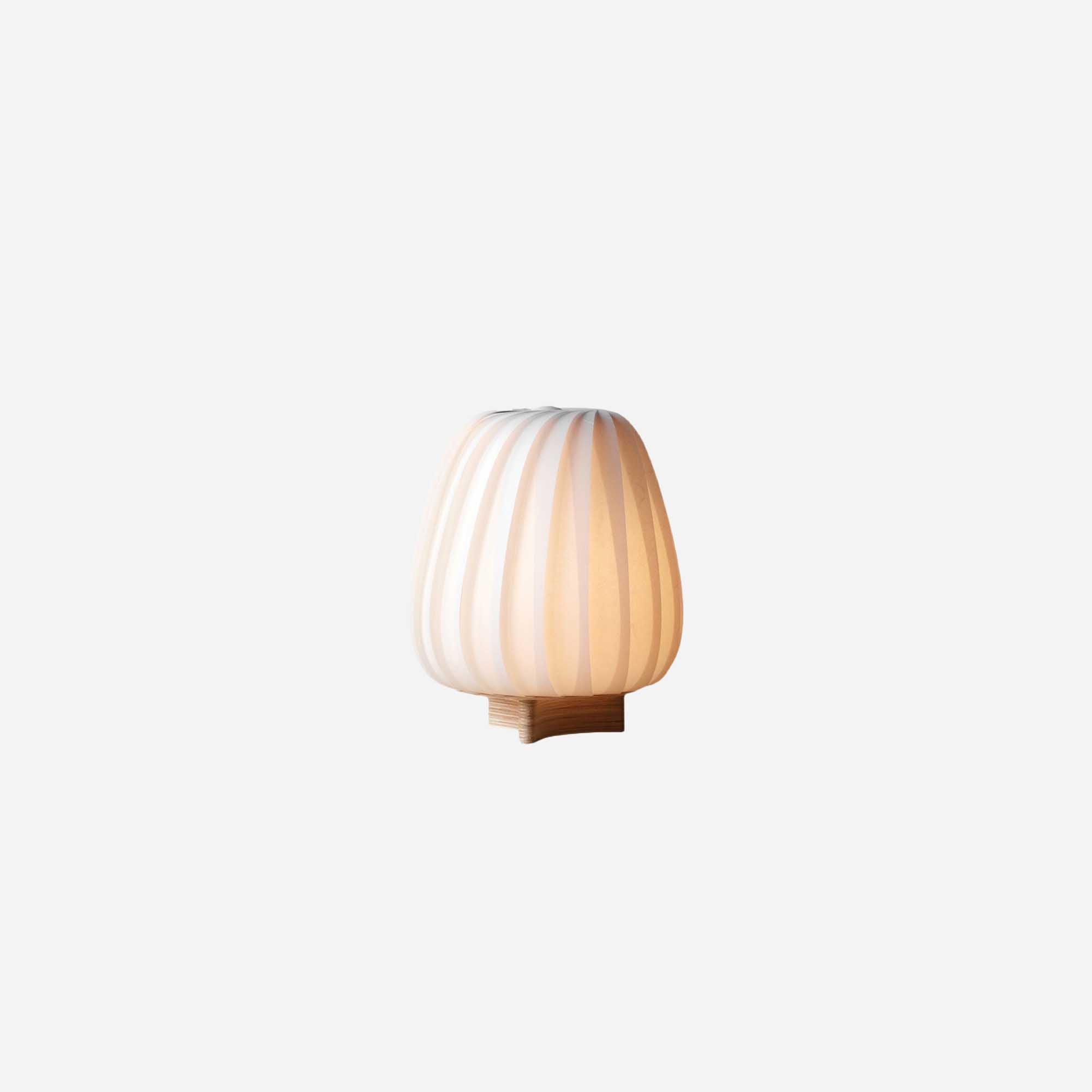 Wooden Base Round Lantern