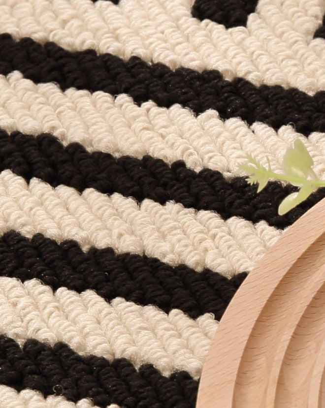 Black Herringbone Rug