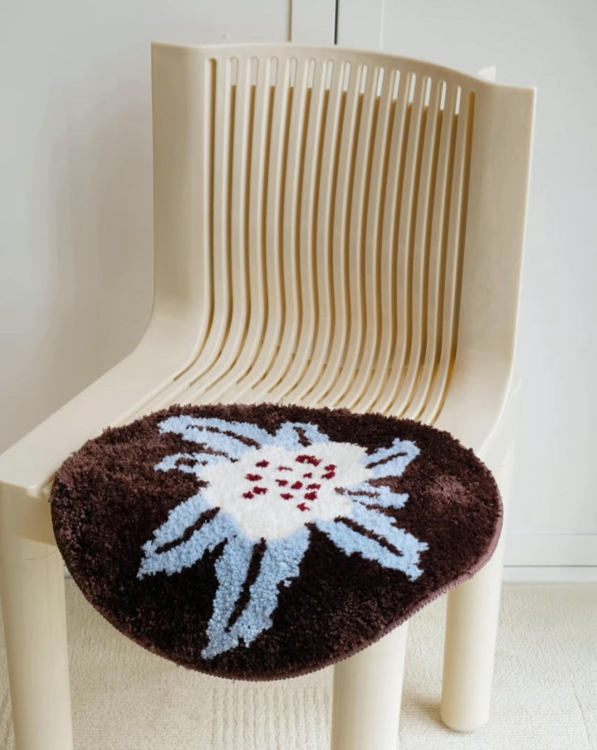 Floral Brown Seat Cushion