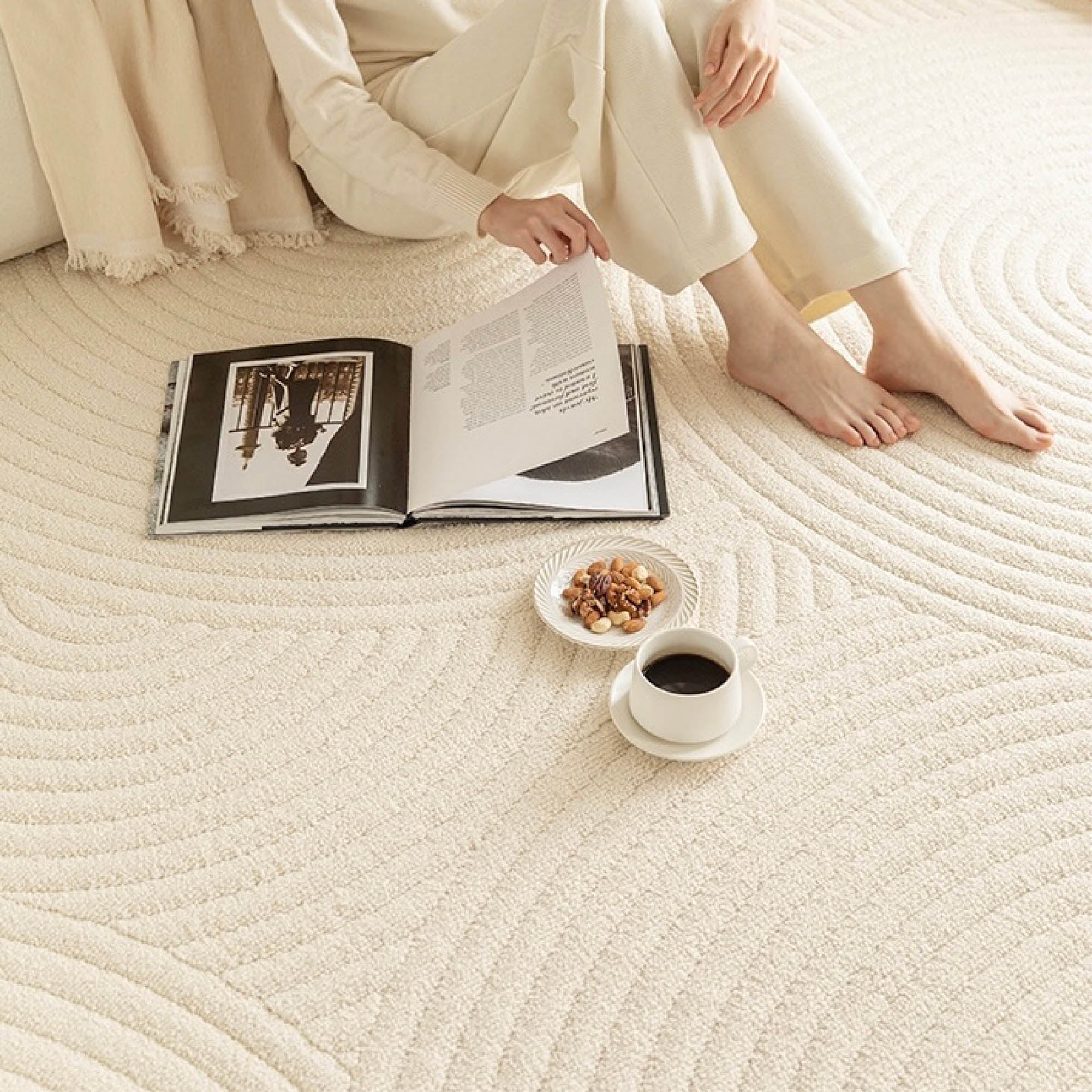 CLOU Ivory Textured Rug