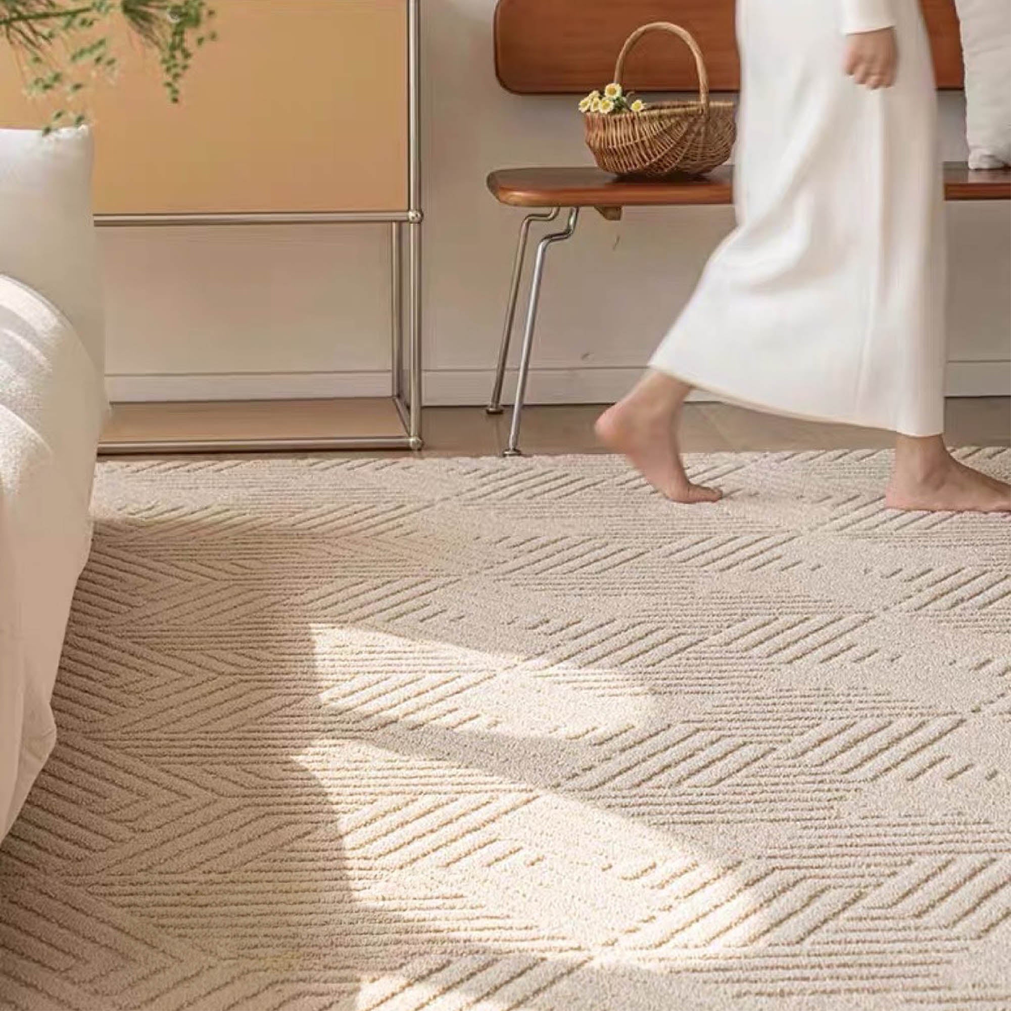 VELA Camel Textured Rug