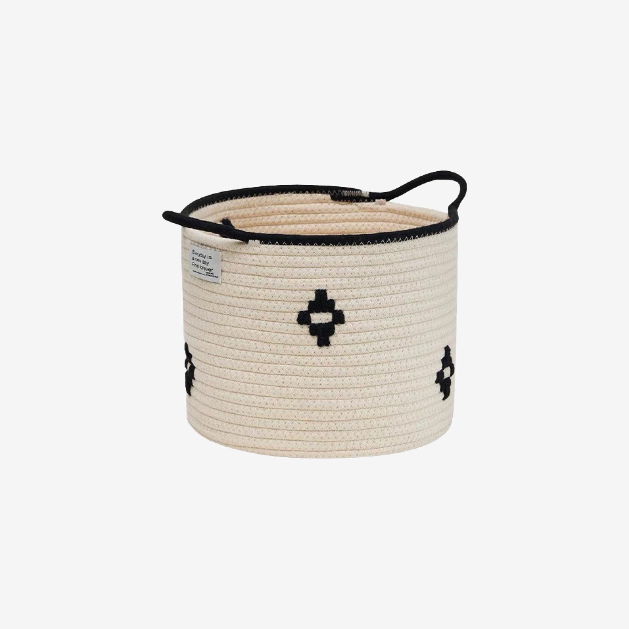 Aztec Print Woven Basket