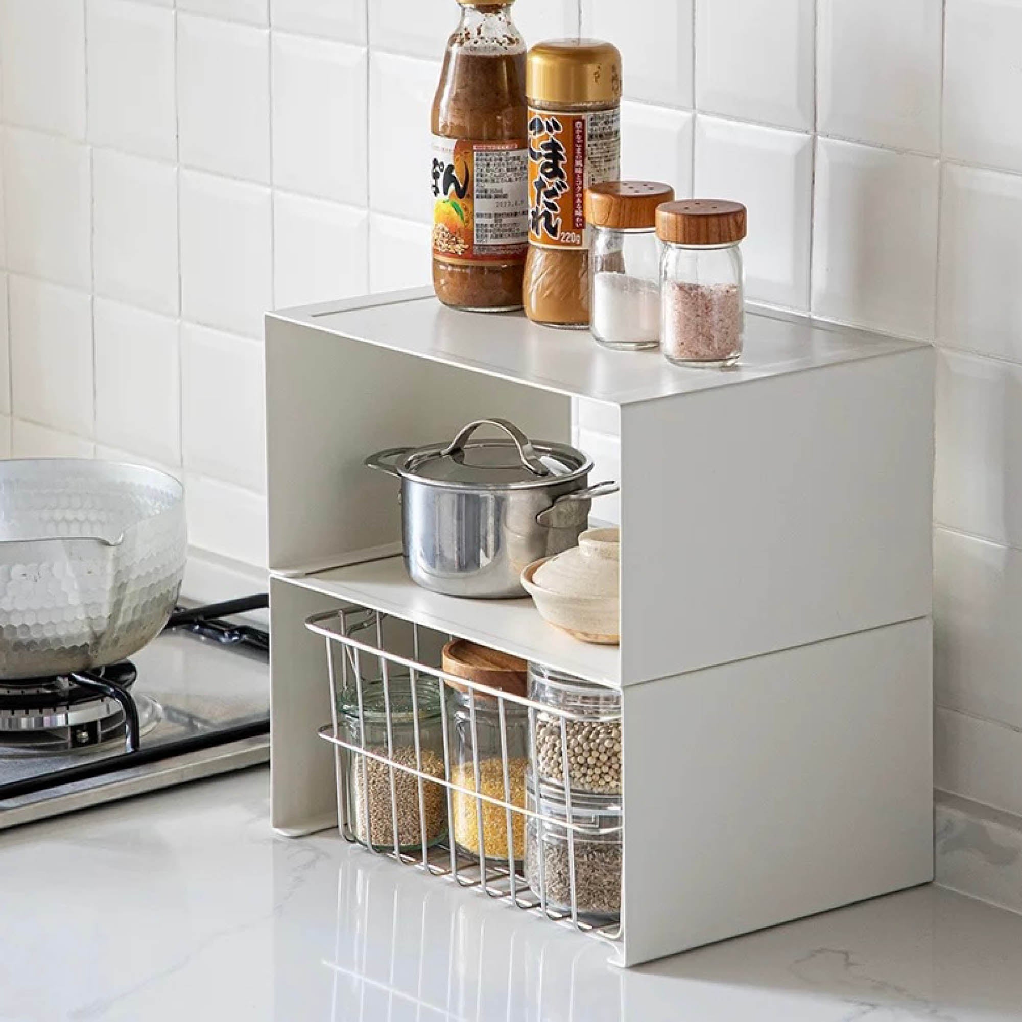 Storage Rack with Basket