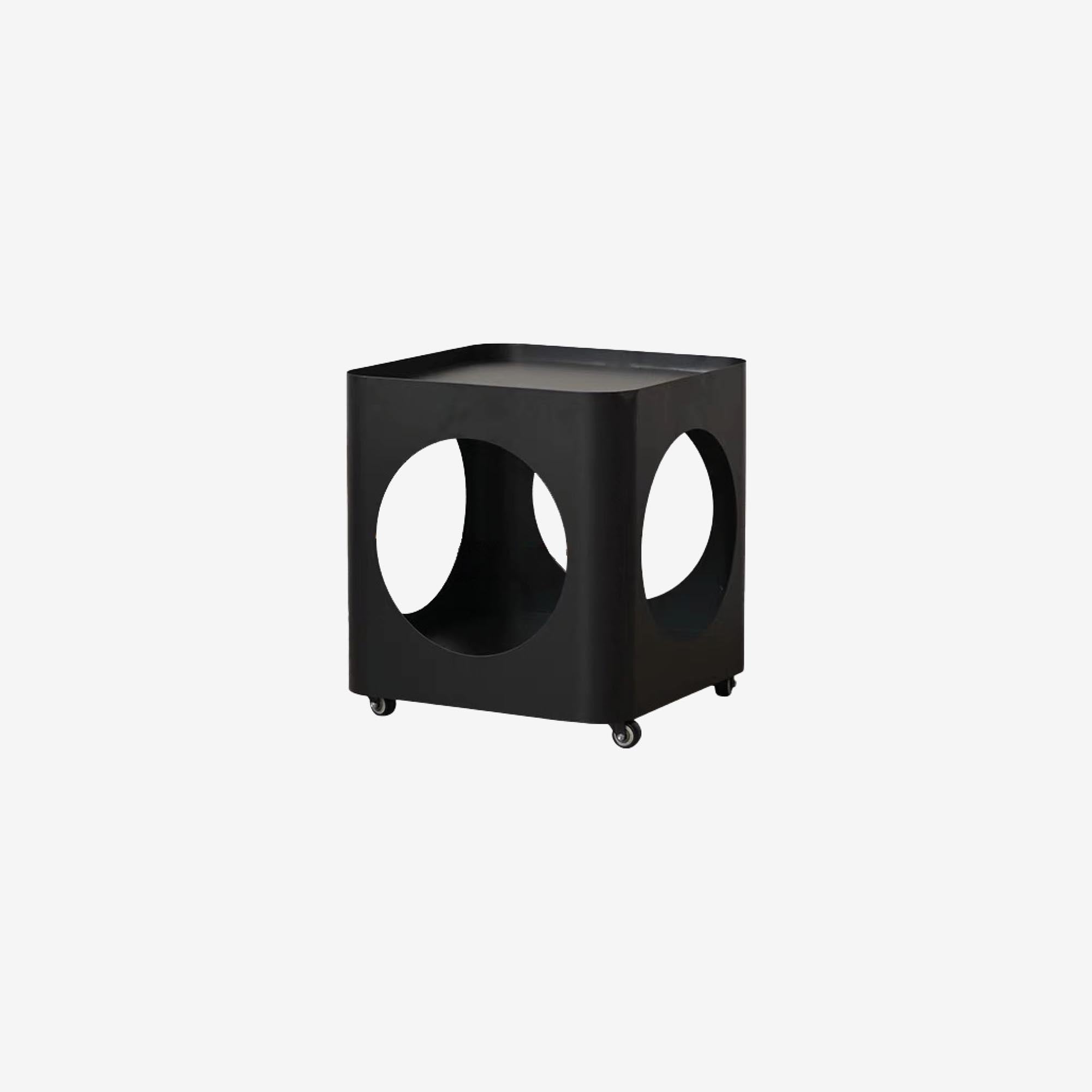 Moon Side Table with Wheels